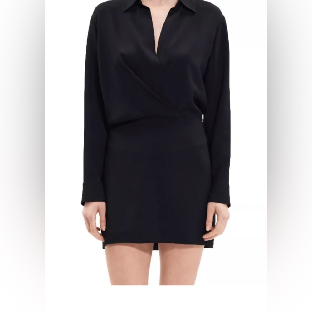 Theory faux wrap dress